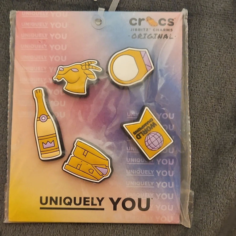 NWT Crocs Winner Jibbitz Charms 5 Pack